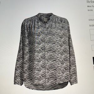 Rebecca Taylor Tiger-Print long sleeved blouse